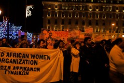 Foto di Valentina Perniciaro _manifestazione di migranti a Syntagma, Atene_