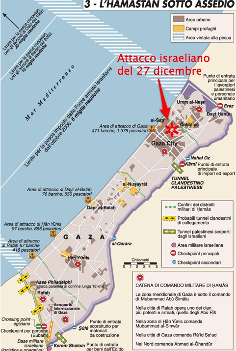 attacco-gaza-27-dic il bantustan di Hamas sotto attacco