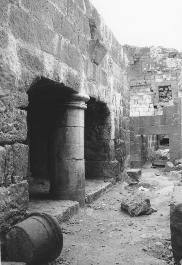bosra_ag06_colonnaBN Foto di Valentina Perniciaro _Bosra: Il basalto, in un amplesso romano-nabateo_