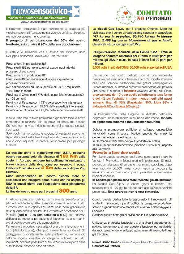 Manifestazione 30 Maggio Lanciano r